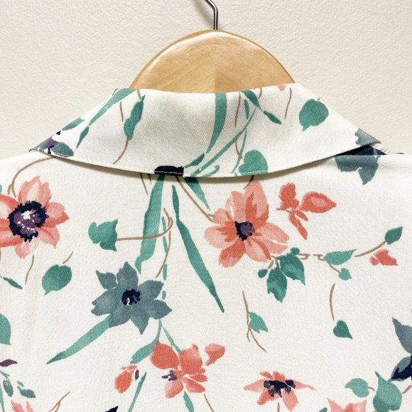 TONI GARMENT Vintage Spring Floral Long Line One Button Blazer White Pin… - Picture 16 of 16